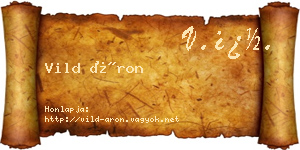 Vild Áron névjegykártya